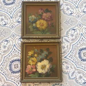 Gesco vintage floral oil paintings